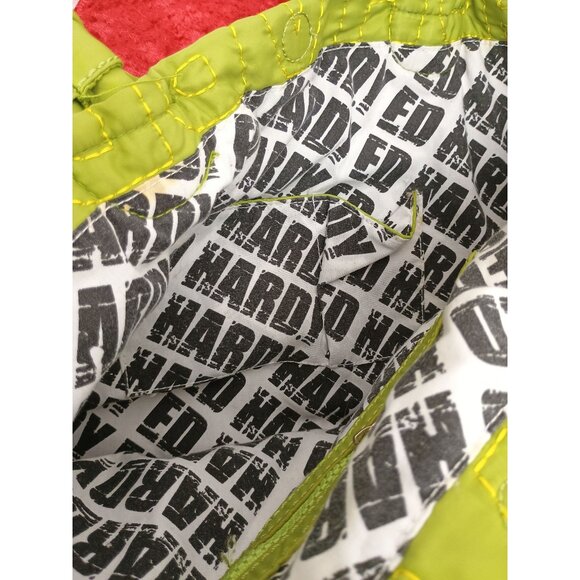 Ed Hardy Quilted Green Tote‎ Bag With Fish Embroidery & Logo Design - Picture 6 of 9